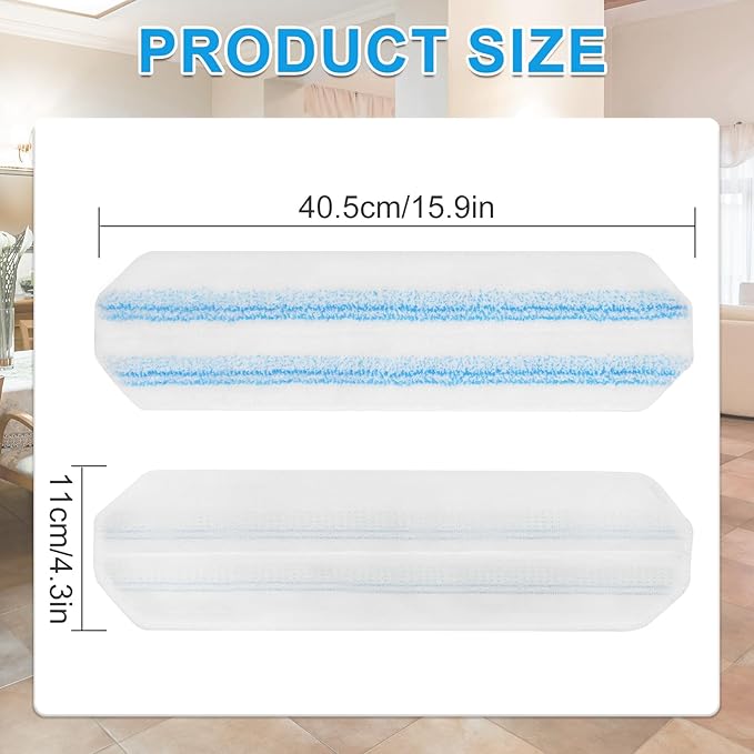 Mop Replacement Pads for Ocedar H2prO Flat Mop, 5 Pack Mop Refills for O-Cedar H2pro Flat Mop, Machine Washable Reusable Microfiber Mop Heads Replacements for Ocedar H2 Pro Mop