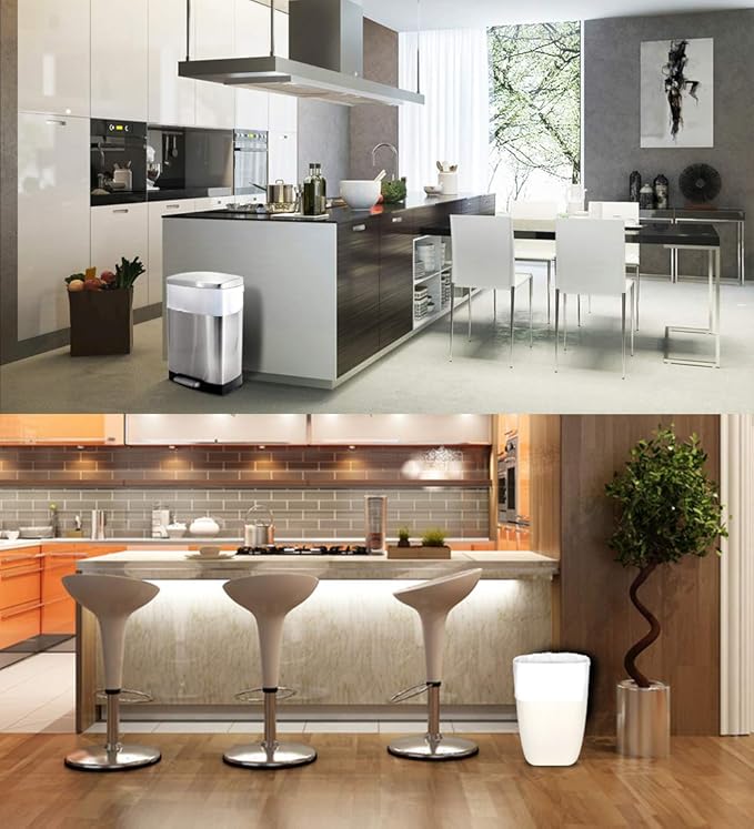 FORID Clear Medium Garbage Bags – 8 Gallon Plastic Trash Bags 30 Liter Wastebasket Bin Liners 220 Count for Bathroom Bedroom Office Trash Can