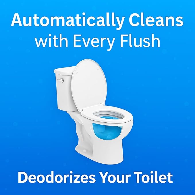 Automatic Toilet Bowl Cleaner Tablets, Blue Long-Lasting Tank Freshener (14 Pack)