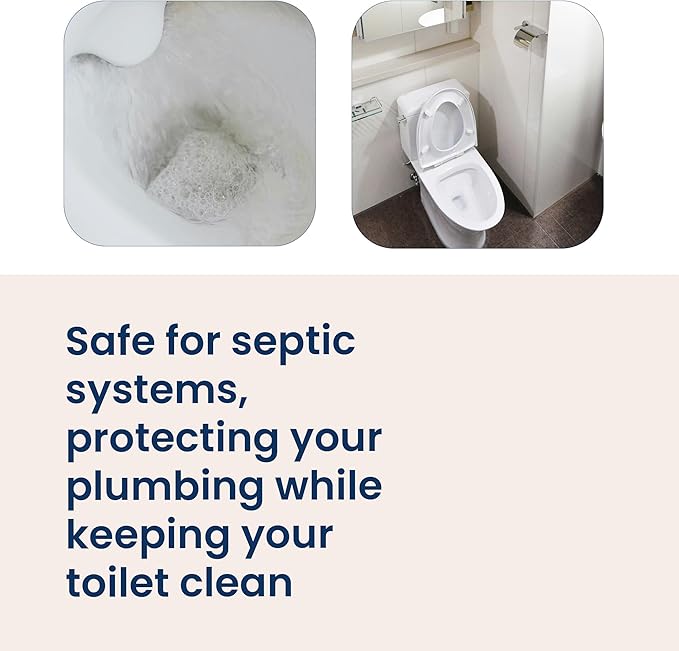 Truly Free Toilet Bowl Cleaner - Heavy-Duty Stain Remover - Septic Safe, Plant-Based Formula - Fresh Peppermint Scent - 1 Refill (3oz) with Empty Refillable Bottle