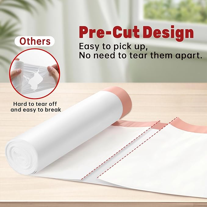 FIXSMITH 13 Gallon Trash Bags Drawstring, 20 Count Garbage Bags 13 Gallon Tall Kitchen,Heavy Duty Trash Bags for Bathroom, Outdoor, Waste Basket and Car, Unscented White Bathroom Garbage bag