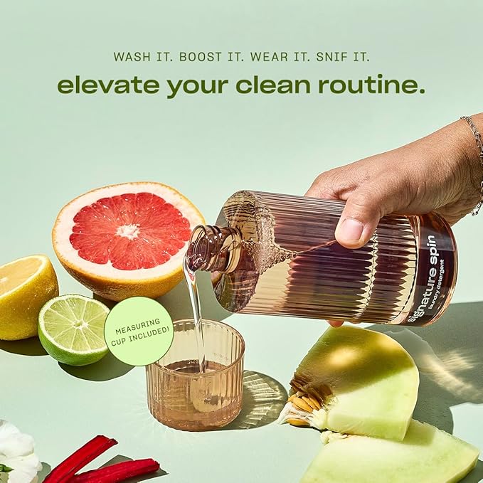 Snif Signature Spin Laundry Detergent, Classic, Clean and Crisp Scent, 32 Loads, Non-Irritating to Skin, Clean, Non-Toxic, Vegan, Cruelty Free, 16oz