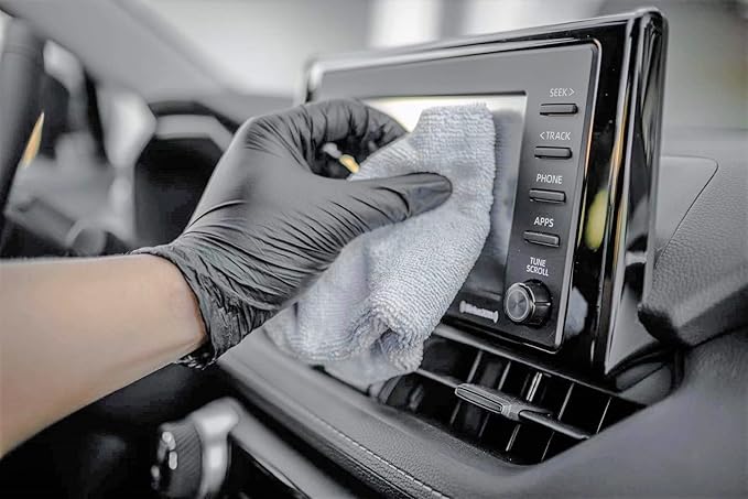 LW Concept - Black Nitrile Examination Gloves - Latex & Powder-Free, Disposable, Strong, Healthcare, Food Handling (Medium)