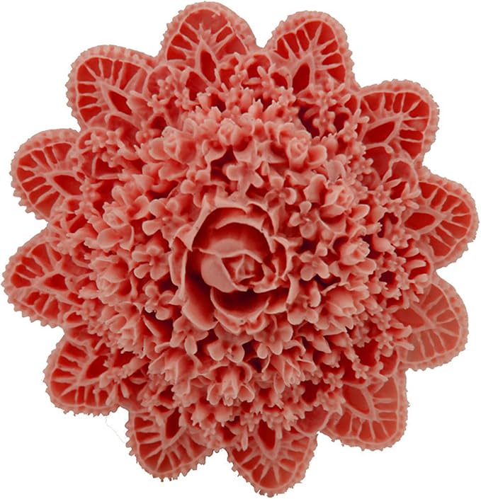 Lace Flower Silicone Mold for Candle, Soap, Fondant, Cake Decorating, Chocolate, Candy,Ploymer Clay