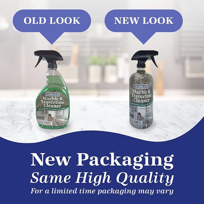 Marblelife InterCare Marble and Travertine, Natural Stone & Terrazzo Liquid Cleaner, Shower & Tile Surface Care, Floor, Walls & Countertop Cleaner and Degreaser, 32 oz