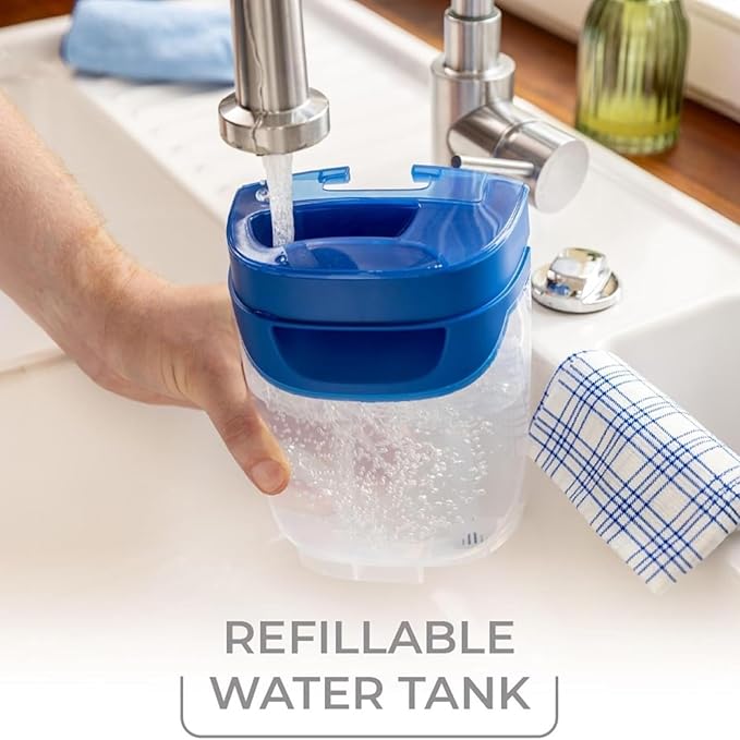 O-Cedar H2prO Flat Mop System with 1 Mop Head Refill | Quick Cleaning Tool | Clean with Clean Water | Machine Washable Reusable Microfiber Mop Pad | Safe on Wood Floors, Vinyl, Tile, Baseboards, Walls