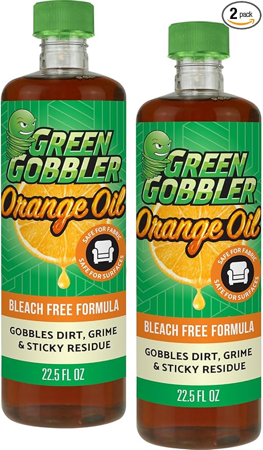 Green Gobbler, Cold Pressed Orange Oil Concentrate - 22.5 oz (D-Limonene) Multi-Purpose Home and Outdoor Cleaner (2 PACK)