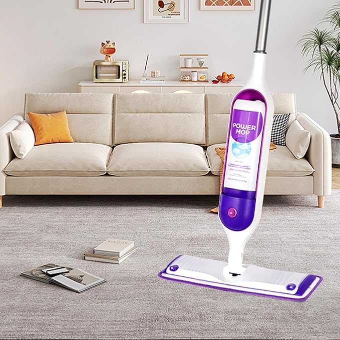 6 Pack Reusable Microfiber Mop Pads Compatible with Swiffer PowerMop, Power Mop Pads Refills for 13 ''-15 '' Spray Mop, Machine Washable Pad Replacement for All Floor Types Cleanin