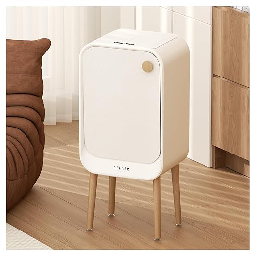 Motion Sensor Trash Can - Automatic Touchless 5.5 Gallon / 20L Garbage Bin for Livingroom, Bedroom, Office (White)