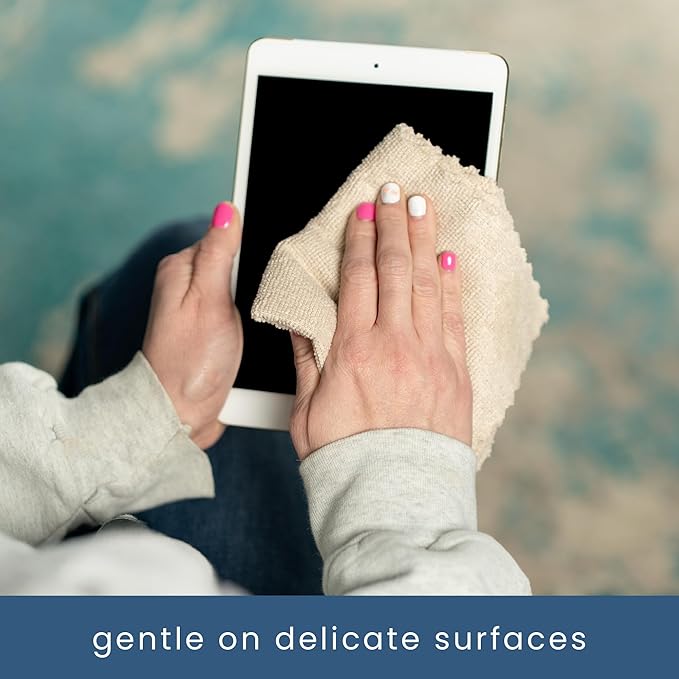 S&T INC. 50 Pack Microfiber Cleaning Cloth with Box, Bulk Towels for Home, Reusable Microfiber Towels for Cars, Cleaning Rags, Beige, 11.8 Inches x 11.8 Inches, 50 Count