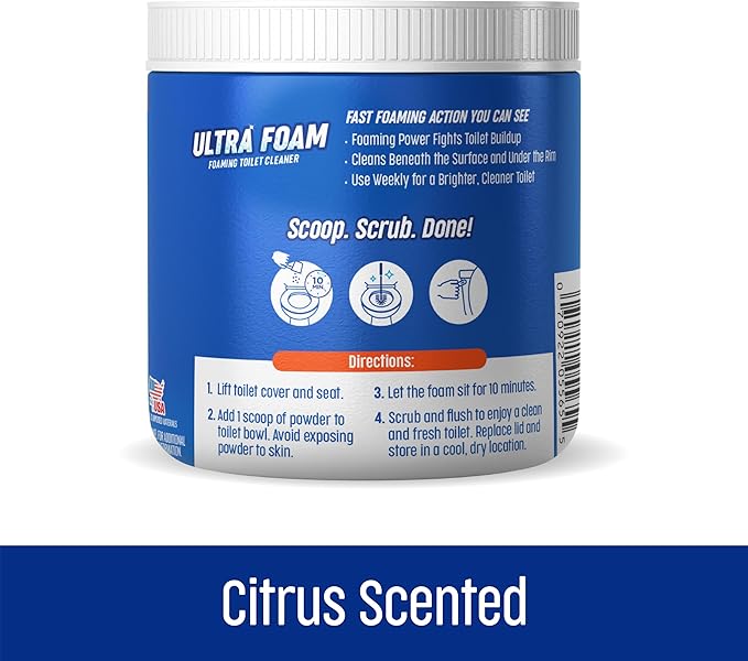 Ty-D-Bol Ultra Foam Toilet Bowl Cleaner - Provides Up to 8 Cleans - Citrus Scent - Fights Buildup and Eliminates Stains Using Immediate Foaming Action