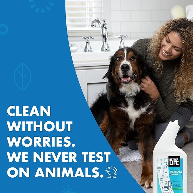 Better Life Toilet Bowl Cleaner - Tea Tree & Peppermint Scent Cleaning Gel - Liquid Bathroom Cleaners for Household - 24oz