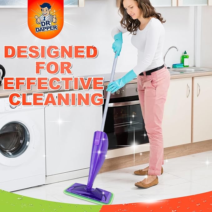 Reusable Mop Pad Wet Jet Refills Compatible with Swiffer WetJet Mop, 4 Pack Wet Jet Pads, Microfiber Mop Pad Refills for Floor Mopping and Cleaning, Wet & Dry Use for Swiffer Wet Jet Pads