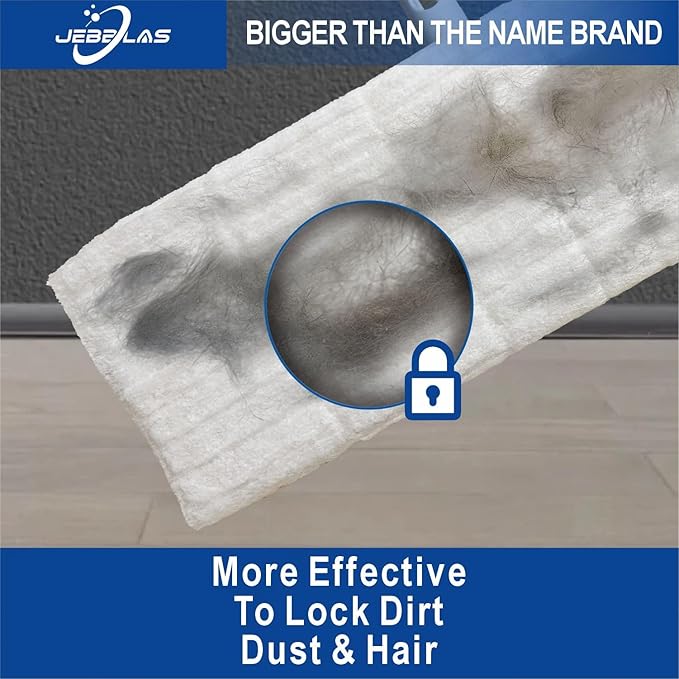 JEBBLAS Disposable Mop Cloth Dry Sweeping Pad for Floor Mop Sweeping Cloths Multi Surface Refills, 120 Pcs/Pack