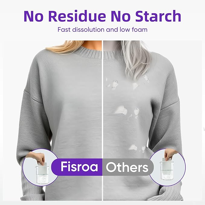 Travel Laundry Detergent Sheets Eco-friendly 120 Loads Fisroa Clothes Washing Detergent Sheets Plastic-Free Washer Strips, Lavender Liquidless Laundry Sheets Strips