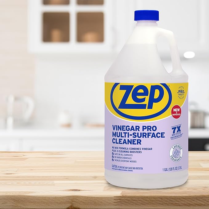 Zep All-Purpose Cleaner With Vinegar - 1 Gallon (Case of 4) R48410 - Gentle for Everyday Use