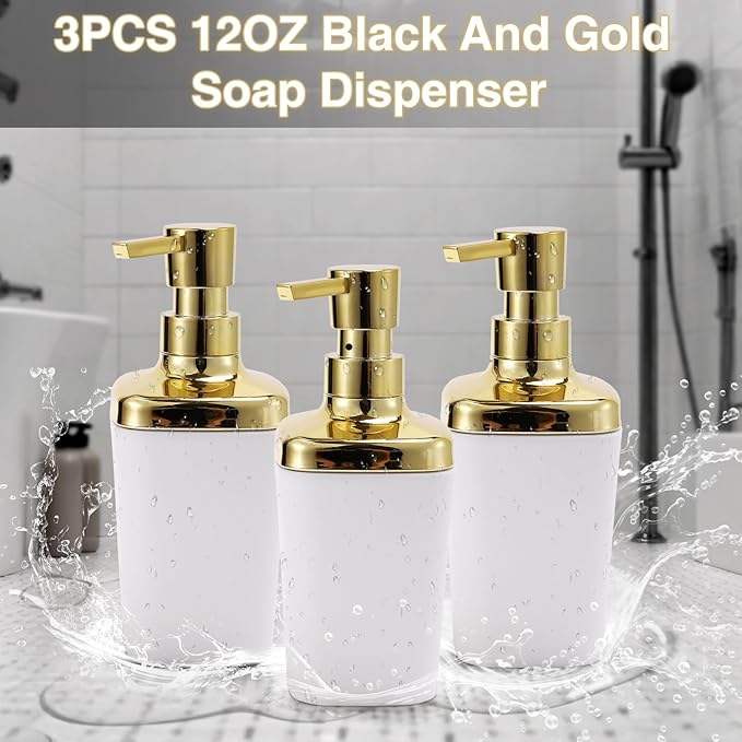 Small Bathroom Trash Can with Lid Soft Close, 1.8 Gallon Stainless Steel Garbage Can with Removable Inner Bucket,3PCS Soap Dispenser,75Count Trash Bag, Slim Step Pedal Trash Bins