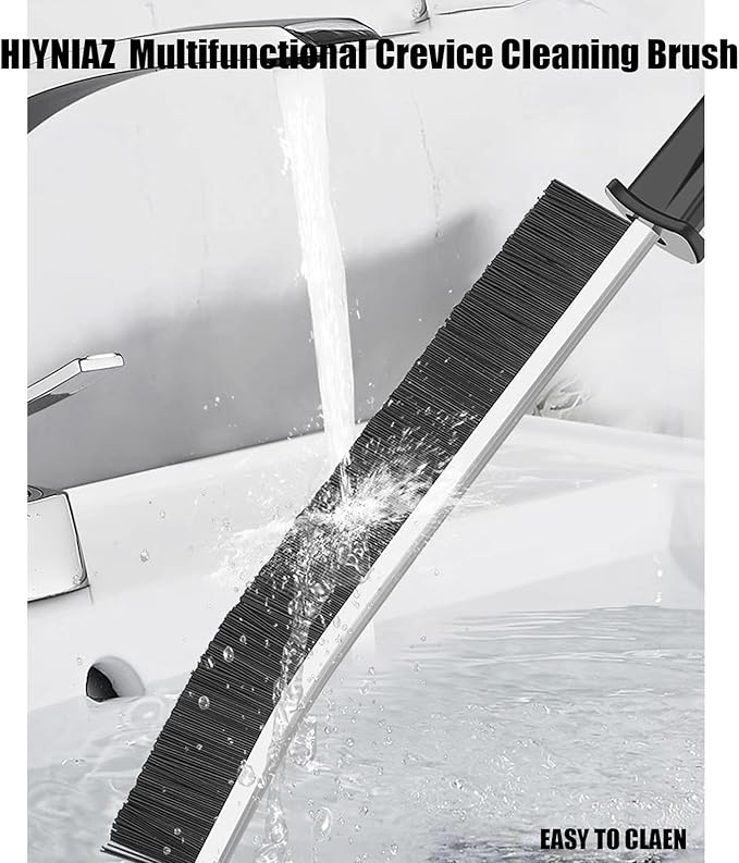 3Pcs Crevice Cleaning Brush Tool Grout Brush Cleaning Supplies, Home Essentials Bathroom Multifunctional Gap Scrub Hard Bristle Brushes for Household Use (3PCS-Black)