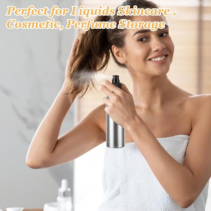 APACALI 24PCS Aluminum Spray Bottle 4oz Mini Mist Sprayer Metal Spray Bottle, Empty Spray Bottles, Reusable Bottles Small Spray Bottles for Travel, Cosmetic Perfume, Toner, Face Spray