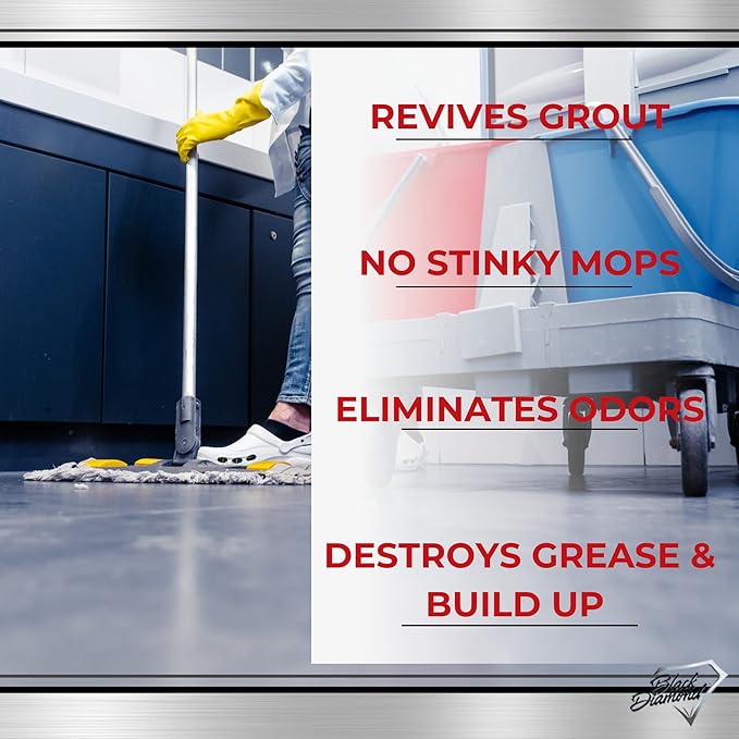 Restaurant Bio-Deodorizing Floor Cleaner Heavy Duty Concentrated Enzyme Degreaser & Odor Eliminator for Use in Mopping Bathroom, Kitchen, and Dining Room. Removes Grease & Urine Odors. (4)