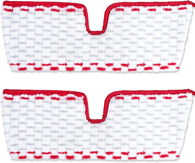 KEEPOW Mop Pads Refills Deep Clean Compatible with O-Cedar Promist Max Spray Mop Double-Side Deep Clean Washable Reusable Flip Mop Pads Replacement for Stubborn Stain Cleaning, 2 Packs