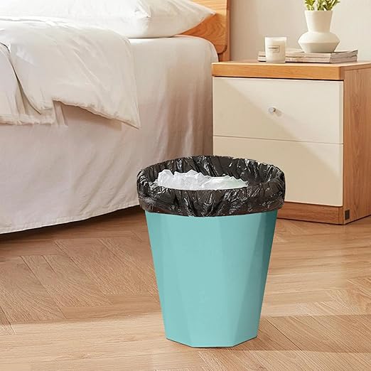 Plastic Trash Can - Waste basketbin for Office,Home,Bathroom,Kitchen - 1.8 Gallon - Green