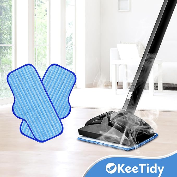 Reusable Microfiber Pads Compatible with Dupray Neat Steam Cleaner Replacement Mop Cleaning Pads, Reusable Cloths and Small Bonnets, 6+6 Pack