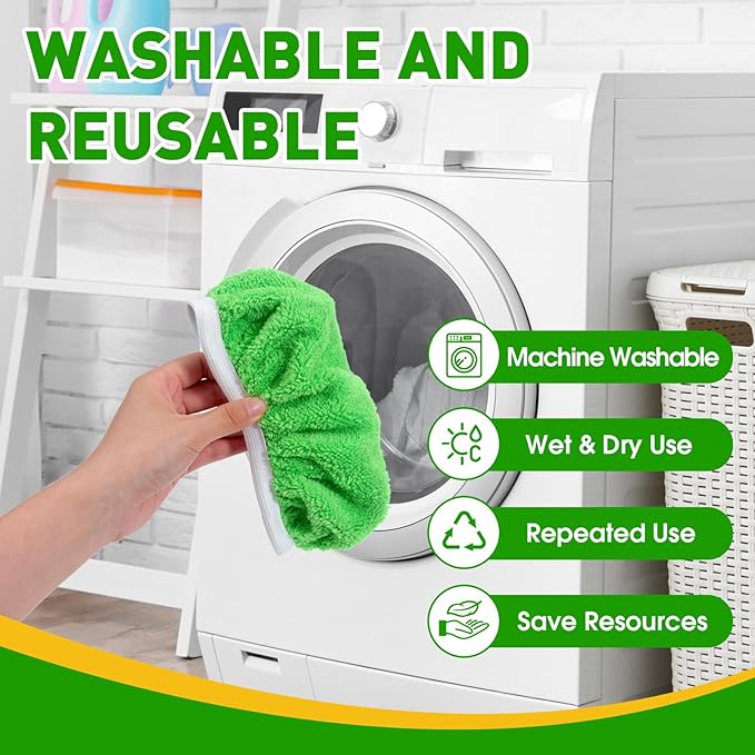 14Pcs Reusable Microfiber Mop Pads Compatible with Sweeper Mops,Dry Sweeping Cloths & Wet Mopping Pads Refills,Washable Mop Pads for Floor Cleaning