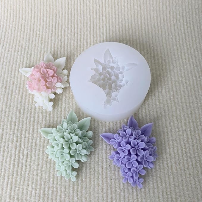 3D Flower Bouquet Candle Soap Silicone Molds Fondant Chocolate Candy Cake Decorating Mould Resin Clay Baking Pastry Tools (Frangipani)