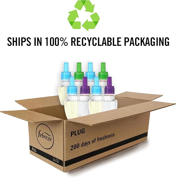 Febreze Odor-Fighting Fade Defy PLUG Air Freshener, Gain Moonlight Breeze, Gain Original, 0.87 fl. oz. Oil Refills, 4 Refills (2 of Each)