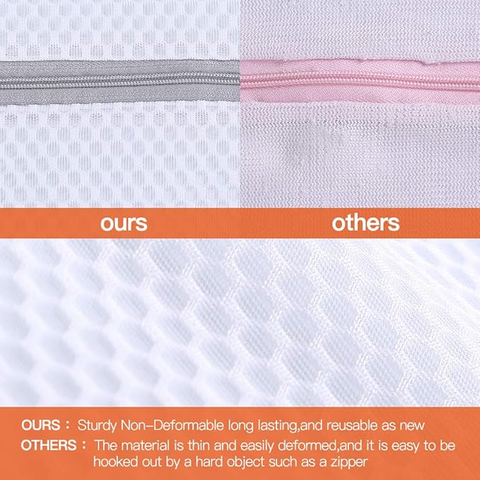 Kimmama Laundry Bags Mesh Wash Bag, Lingerie Bags for Washing Delicates, Net Washer Sack with Zipper, Dryer Pouch for Cleaning and Drying Cloths, Garment, Sweater, Bra, Pant, Toys, Bed Sheet, Blanket