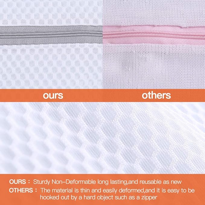 Kimmama Laundry Bags Mesh Wash Bag, Lingerie Bags for Washing Delicates, Net Washer Sack with Zipper, Dryer Pouch for Cleaning and Drying Cloths, Garment, Sweater, Bra, Pant, Sock, Toys, Bedcover