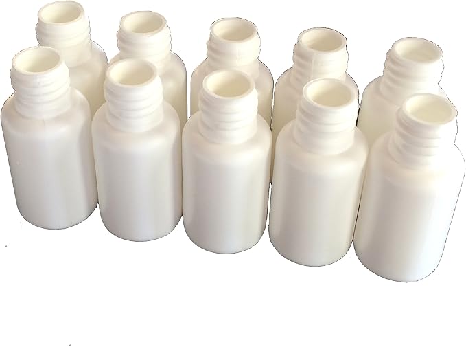 10-Pack 20ml Nasal Spray Bottle Mister - Empty Refillable White Plastic HDPE Spray Bottles - Reusable Nasal Sprayer for Nasal Medications