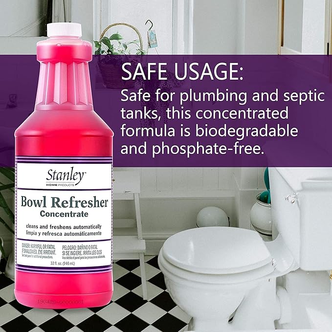 STANLEY HOME PRODUCTS Bowl Refresher Concentrate – Cleans and Freshens Toilets Automatically – 32 fl. oz. (2 Pack)
