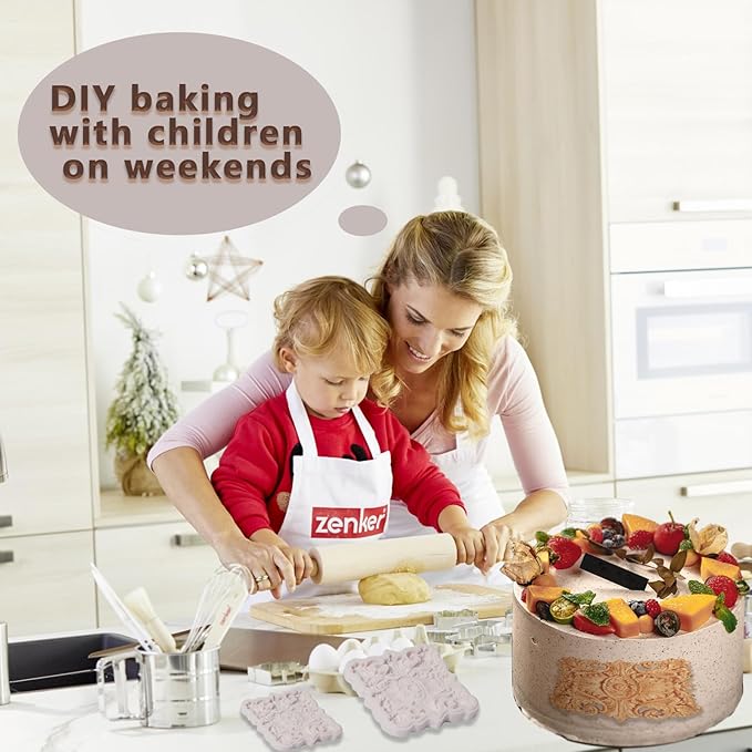 European Relief Silicone Mold, Baroque Style Fondant and Chocolate Mold, High-Temperature Resistant Food-Grade Silicone, Suitable for Cake Decoration, Candy, Biscuit, Mousse, Resin, Clay