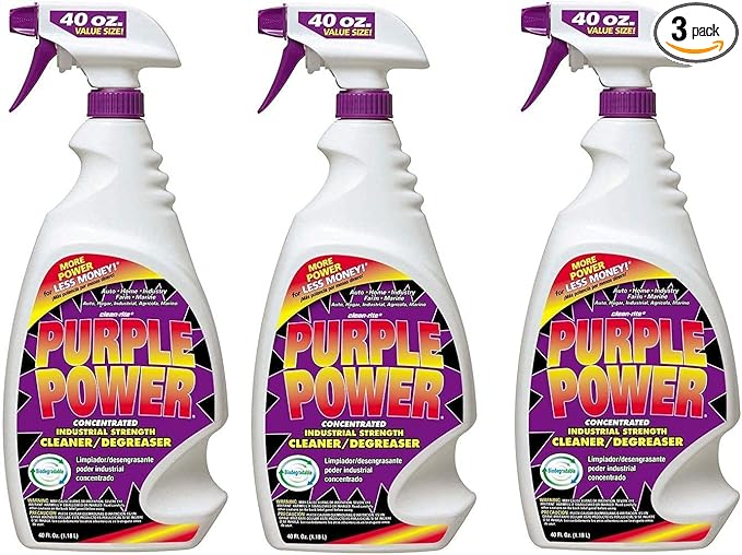 PURPLE POWER 4319PS Industrial Strength Cleaner and Degreaser - 40 oz. - 3 Pack