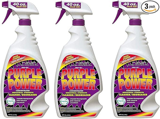 PURPLE POWER 4319PS Industrial Strength Cleaner and Degreaser - 40 oz. - 3 Pack