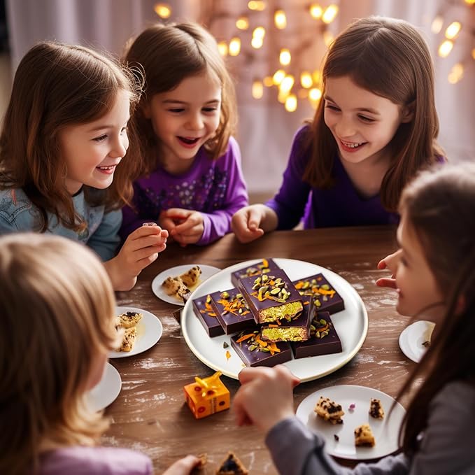 Juome 12 Cavities Chocolate Bar Mold Deep - Thick Deep Chocolate Bar Mold for Filling, Silicone Chocolate Bar Mold for Stuffed Bar Knafeh Pistachio Chocolate Candy Bar with 100Pcs Bags and 1Pc Scraper