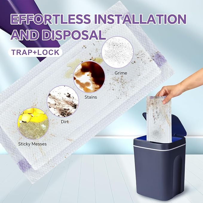 40 Count Wetjet Pads Refills for Swiffer Wet Jet，Disposable Wet Jet Mopping Pads，All Purpose Multi Surface Spray Mop Pads Refills for Hardwood Floor Cleaning，Thickness&Absorbent