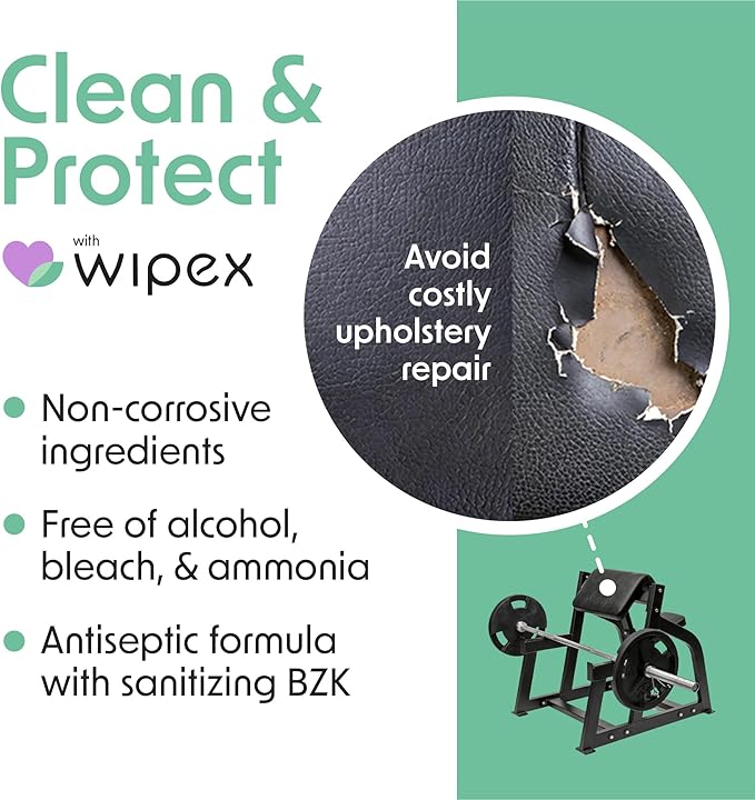 Wipex Gym Cleaning Wipes Bundle - Get (1) 400ct Lemongrass Surface Wipes & (1) 225ct Body Cloths for After Workout, Plant-Based Fitness Equipment Wipes, Clean Surfaces & Mats and Peloton Bike