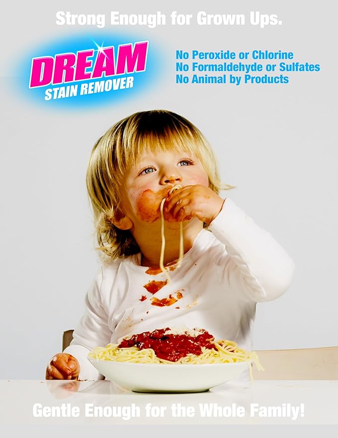 Abracadabra® Dream Stain Remover - 16oz Stain Remover Spray - a Family, Kids and Pet Necessity - Removes Food, Wine, Coffee Stains and More Off Clothing, Carpet and Upholstery - as seen on tv