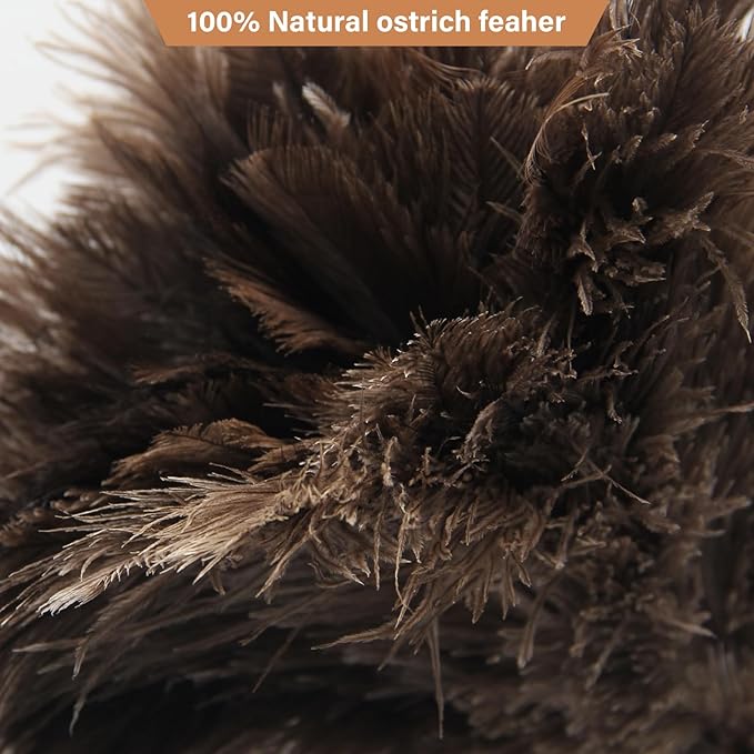 Ostrich Feather Duster Pole 28 to 72 Inch,Extendable Feather Duster Used for Home Cleaning Ceilings Furniture Fans