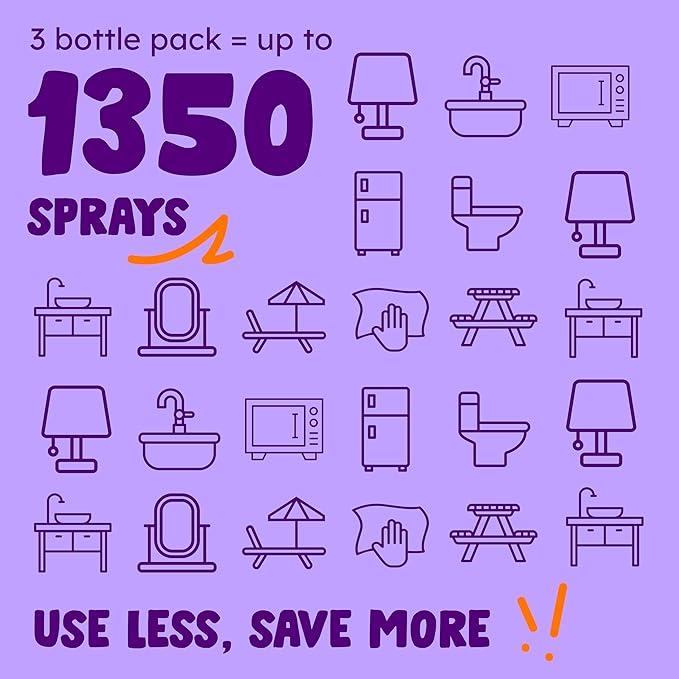 Originally Yellow Lavender Vinegar All Purpose Cleaning Spray | Distilled Cleaning Vinegar For Every Room In the House | Plant-Derived All Purpose Cleaner | Living Room, Bathroom, & Kitchen | 3 Pack