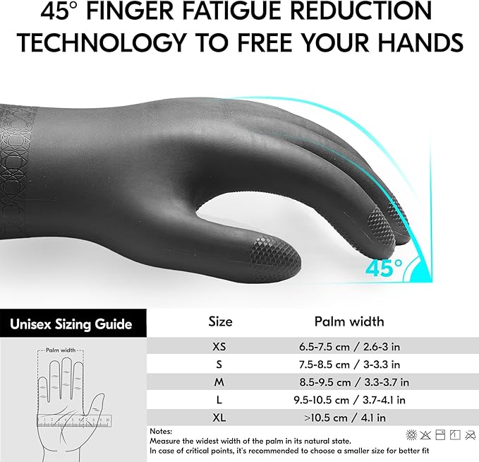 Vgo... Men's Work Gloves,Abrasion & Tear Resistant,for Construction, Cement, Sewage, Drain Cleaning & Rough Tasks(TP1117)