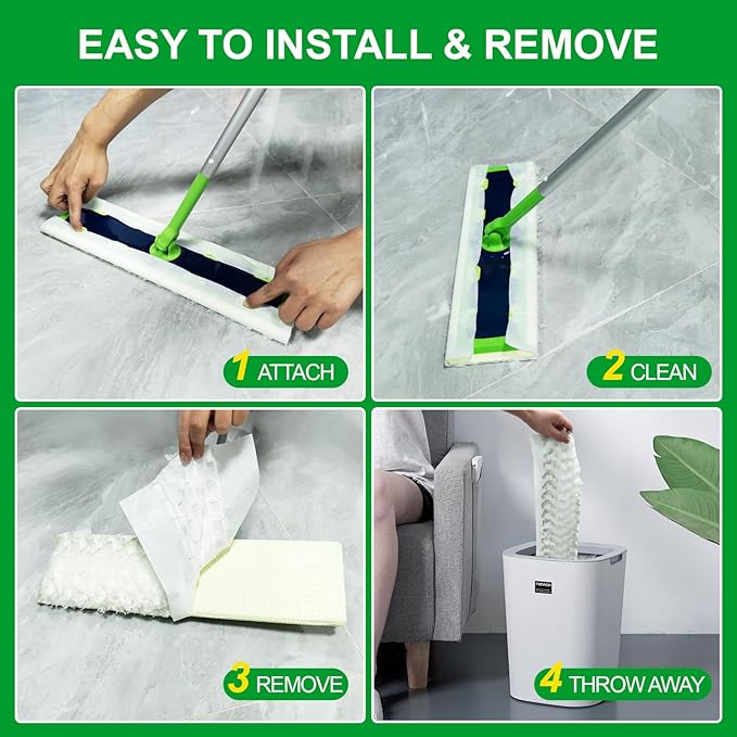 40 Count XL Heavy Duty Dry Sweeping Cloths for Swiffer Sweeper XL Mop - Disposable X-Large Pet Refill - Thickened Multi-Surface Dry Mopping Pad Refills for Floor Cleaning