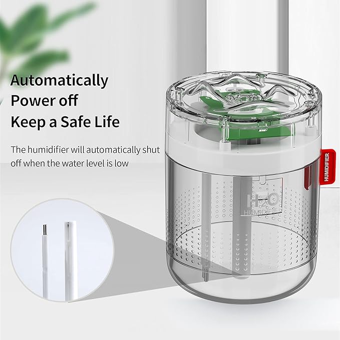 SmartDevil Small Humidifiers, 500ml Desk Humidifiers, Whisper-Quiet Operation, Night Light Function, Two Spray Modes, Auto Shut-Off for Bedroom, Babies Room, Office, Home (Dark Blue)