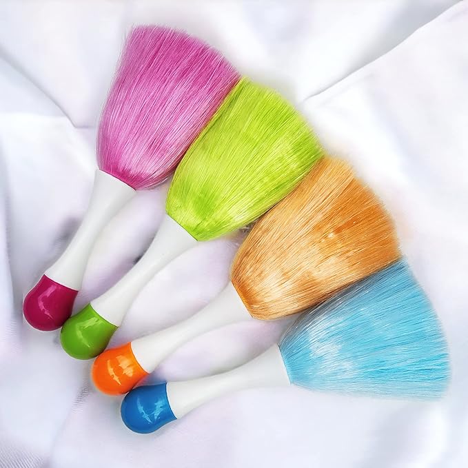 4 Pack 8" Hand Grips Microfiber Washable Duster,Electrostatic Feather Duster Brush,Cleaning Supplies for Book,Screen,Sofa,Car,Furniture,Photo Frames,Attracts Dust Like a Magnet Color
