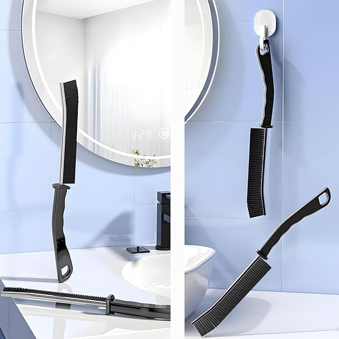 Cleaning Brush 12Pcs Set, Crevice Cleaning Brush with Scraper, Multi-Purpose Hard Bristle Deep Cleaning Brushes Supplies for Kitchen, Bathroom, Corner, Grout, Sink, Cup, Teapot, Bottle, Blender