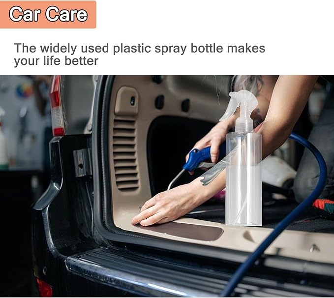 3 Pack Plastic Water Spray Bottle for Hair, 10 oz/300ml Plastic Empty Mister Spray Bottles for Cleaning, Cooking, Plant, Pet