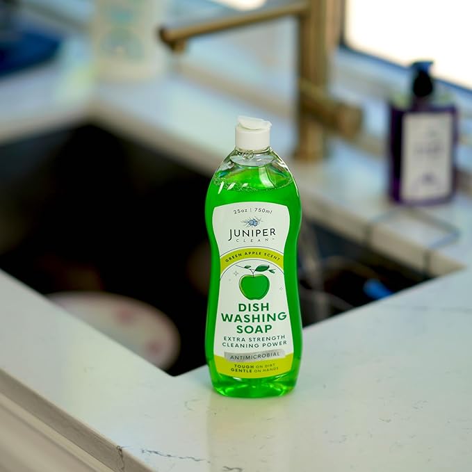 Dish Soap, Lemon & Apple & Forest Scent, Liquid Dish Washing Soap Squeeze Bottle 25 Fl Oz (Pack of 6)